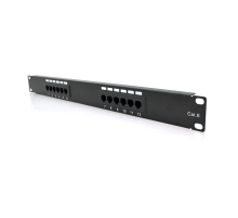 Патч-панель PiPo 12 портів UTP кат 6Е 19 "1U неекранована чорна Q25