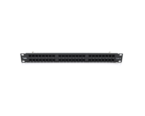 Патч-панель Merlion 48 портiв UTP DUAL кат 6 19 "1U НЕ екранована чорна Q10 Патч-панель Merlion 48 портiв UTP DUAL кат 6 19 "1U НЕ екранована чорна Q10
