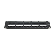 Патч-панель телефонна 50 портів UTP DUAL кат 3 19" не екранована, Black