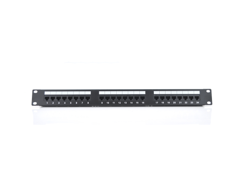 Патч-панель RITAR 24 порти UTP DUAL кат 5Е 19 "1U НЕ екранована чорна Q25