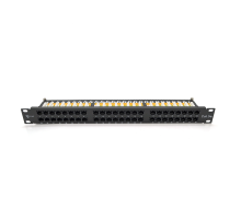 Патч-панель Ritar 48 портiв UTP DUAL кат 5Е 19 "1U НЕ екранована чорна Q10 Патч-панель Ritar 48 портiв UTP DUAL кат 5Е 19 "1U НЕ екранована чорна Q10