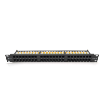 Патч-панель Ritar 48 портiв UTP DUAL кат 5Е 19 "1U НЕ екранована чорна Q10