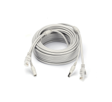 Патчкорд комбінований по кручений парі RJ-45 + DC 40m, сірий, Q25
