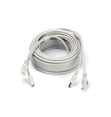 Патчкорд комбінований по кручений парі RJ-45 + DC 30m, сірий, Q