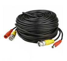 Патчкорд комбінований коаксіальний + живлення BNC + DC 25m, чорний, Q45