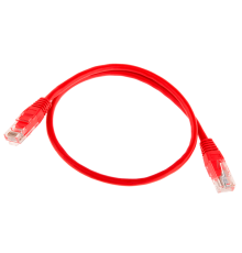 Патч-корд литий RITAR, UTP, RJ45, Cat.5e, 0,3m, червоний, Cu (мідь)