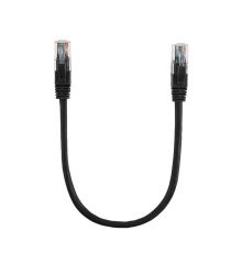 Патч-корд литий RITAR, UTP, RJ45, Cat.6, 0.5m, чорний, Cu (мідь)