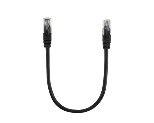 Патч-корд литий RITAR, UTP, RJ45, Cat.6, 0.5m, чорний, Cu (мідь)