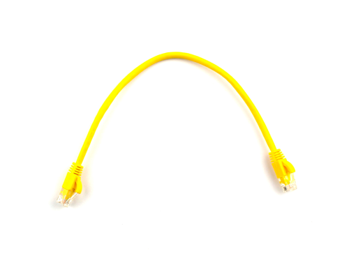 Патч-корд литий RITAR, UTP, RJ45, Cat.5e, 0,3m, жовтий, Cu (мідь)