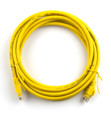 Патч-корд литий RITAR, UTP, RJ45, Cat.5e, 15m, жовтий, Cu (мідь)