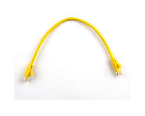 Патч-корд литий RITAR, CCA, UTP, RJ45, Cat.5e, 0,3m, жовтий Q710