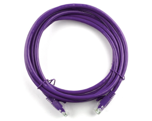 Патч-корд литий RITAR, UTP, RJ45, Cat.5e, 7,5m, фіолетовий, Cu (мідь)