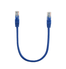 Патч-корд литий RITAR, UTP, RJ45, Cat.5e, 0,3m, синій, Cu (мідь)
