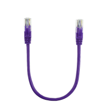 Патч-корд литий RITAR, UTP, RJ45, Cat.5e, 0,25m, фіолетовий, Cu (мідь)