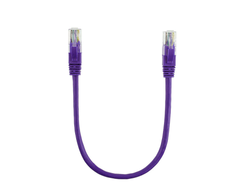 Патч-корд литий RITAR, UTP, RJ45, Cat.5e, 0,25m, фіолетовий, Cu (мідь)