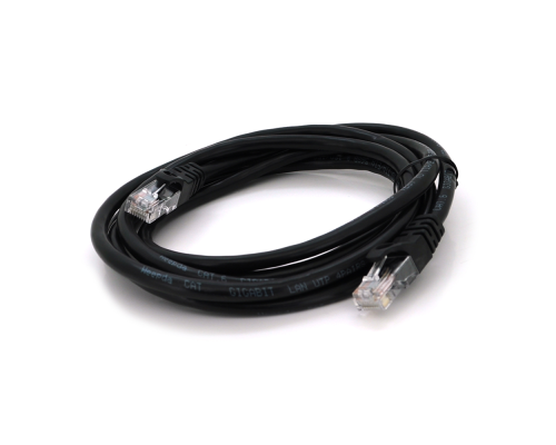 Патч-корд литий RITAR, UTP, RJ45, Cat.6, 1m, чорний, Cu (мідь)