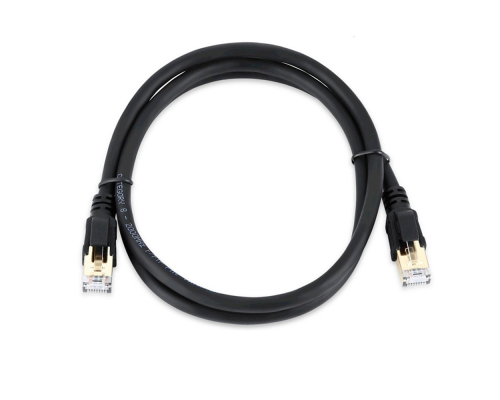 Патч-корд литий VEGGIEG, CCA, SSTP, RJ45, Cat.8, 1,5m, чорний