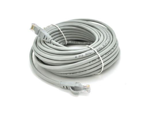 Патч-корд литий VEGGIEG, CCA, UTP, RJ45, Cat.5e, 15m, сірий