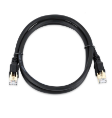 Патч-корд литий VEGGIEG, CCA, SSTP, RJ45, Cat.8, 3m, чорний
