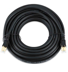 Патч-корд литий VEGGIEG, CCA, SSTP, RJ45, Cat.8, 15m, чорний