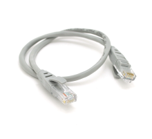 Патч-корд литий VEGGIEG, CCA, UTP, RJ45, Cat.5e, 0,5m, сірий