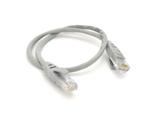 Патч-корд литий VEGGIEG, CCA, UTP, RJ45, Cat.5e, 0,5m, сірий