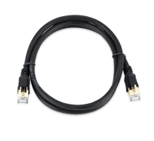 Патч-корд литий VEGGIEG, CCA, SSTP, RJ45, Cat.8, 1m, чорний