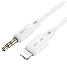 Кабель Borofone BL18 DC3.5 (тато) => Lighting (тато), круглий, 1м, White, Box