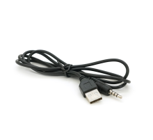 Перехідник USB2.0(M)=> Jack 3.5(M) Stereo, 0,5м, Black, OEM