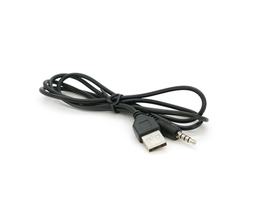 Перехідник USB2.0(M)=> Jack 3.5(M) Stereo, 0,5м, Black, OEM