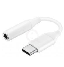 Перехідник Type-C(M) => Jack 3.5mm(F), 5см, White, OEM