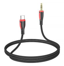 Кабель Borofone BL14 Jack 3.5mm(M) =>Type-C(M), 1м, Black, Box