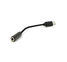 Кабель-перехідник KIN KY-222 Jack 3.5mm(F) => Type-C(M), 0.1м, Black, Box