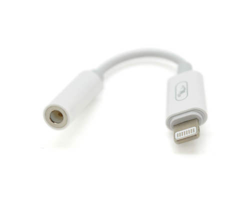 Перехідник Lighting(M) => Jack 3.5mm(F), 5см, White, Box