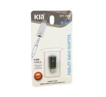 Перехідник KIN KY-195 Type-C(M) => Jack 3.5mm(F), Black, OEM