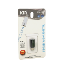 Перехідник KIN KY-195 Type-C(M) => Jack 3.5mm(F), Black, OEM
