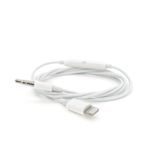 Кабель-перехідник MH021 Jack 3.5mm(M) => Lighting(M), 1м, White, Box
