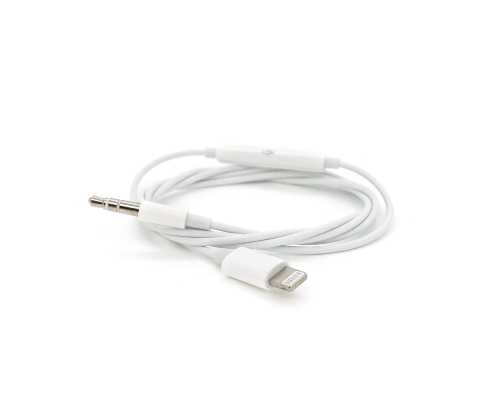 Кабель-перехідник MH021 Jack 3.5mm(M) => Lighting(M), 1м, White, Box Кабель-перехідник MH021 Jack 3.5mm(M) => Lighting(M), 1м, White, Box