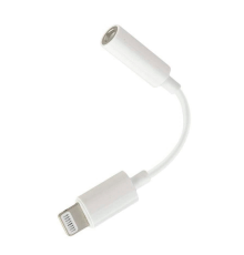 Перехідник Kin Lighting(M) => Jack 3.5mm(F), 5см, White