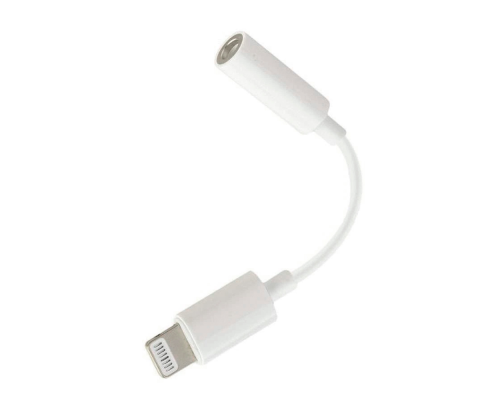 Перехідник Kin Lighting(M) => Jack 3.5mm(F), 5см, White