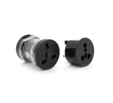 Перехідник на американкаєвророзетка 4 in 1, Black, BOX