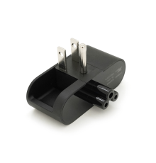 Перехідник складаний із заземленням, m-m, американка3pin, Black, BOX