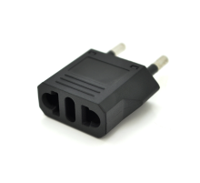 Перехідник на євророзетку Binxing WM-10 Black, 110-250V, 10A, 500W, в упаковці 100 штук, ціна за штуку