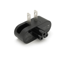 Перехідник складаний, m-m, американка3pin, Black, BOX Перехідник складаний, m-m, американка3pin, Black, BOX