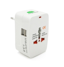 Універсальний переходник все стандарти розеток 5 in 1 + USB