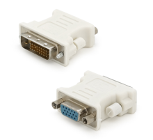 Перехідник DVI-D 24 + 1 (тато) / VGA (мама), Grey Q50