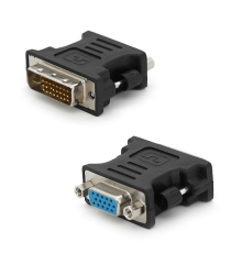 Перехідник VGA (мама) / DVI-I 24 + 5 (тато) Black Q50
