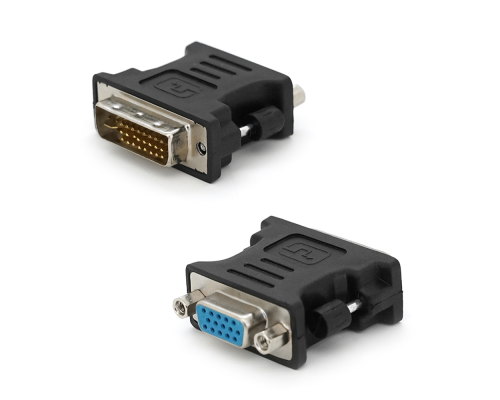 Перехідник VGA (мама) / DVI-I 24 + 5 (тато) Black Q50 Перехідник VGA (мама) / DVI-I 24 + 5 (тато) Black Q50