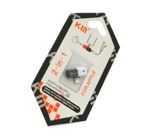 Перехідник KIN KY-176 Lighting(M) => 2/Lighting(F), White/Black, Box