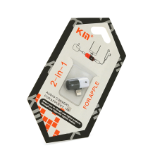 Перехідник KIN KY-176 Lighting(M) => 2/Lighting(F), White/Black, Box